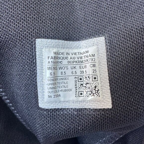 Chuck Taylor All Star XXHi Leather Straps 8.5 Women Sneaker Boots Black A16600C - Picture 6 of 6